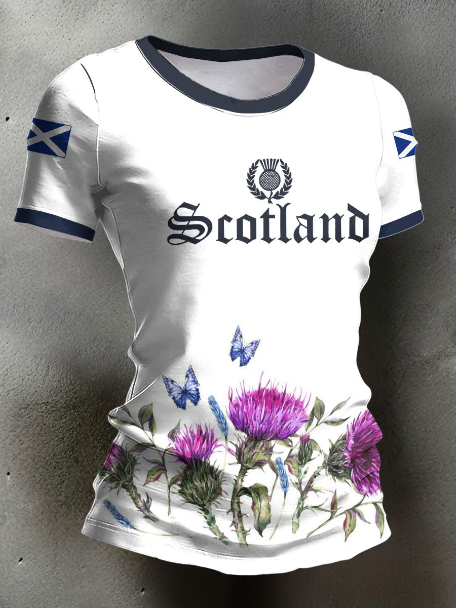 Women's Scotland Rugby Lover Printed T-shirt