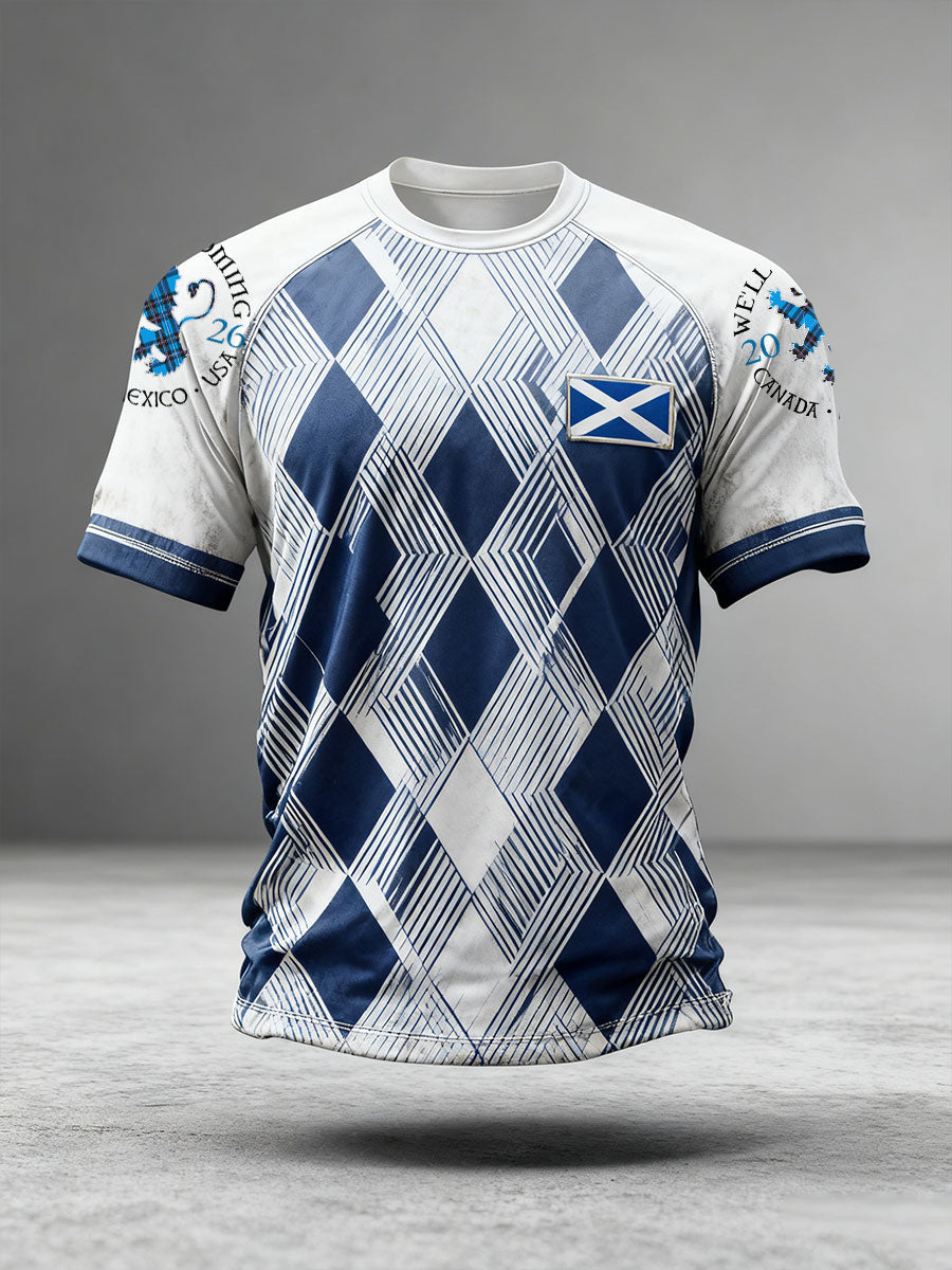 Men's Scotland Football Lover Printed T-shirt