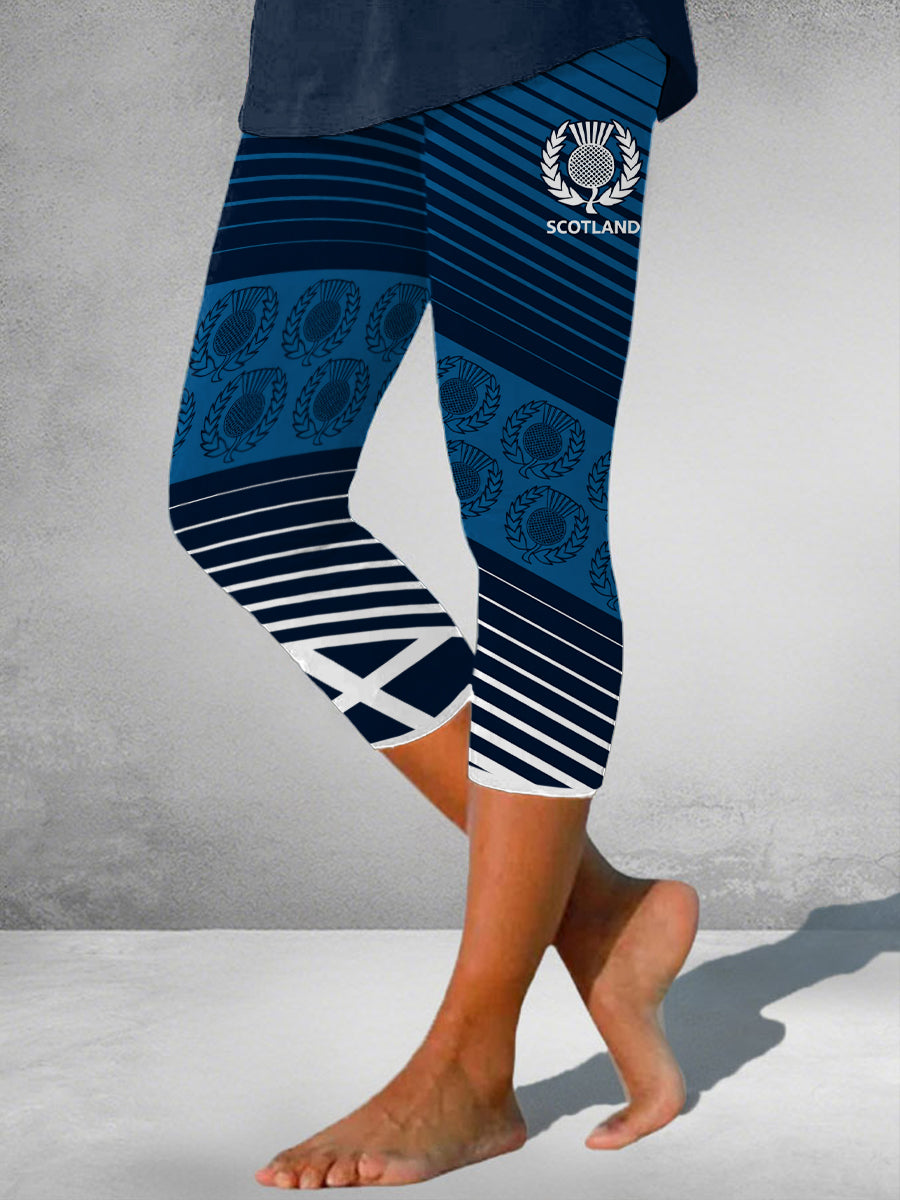 Women's Scotland Rugby Lover Printed Seven-minute Leggings