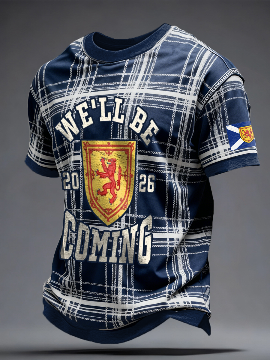 Men's Scotland Football Lover Printed T-shirt