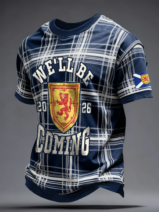 Men's Scotland Football Lover Printed T-shirt