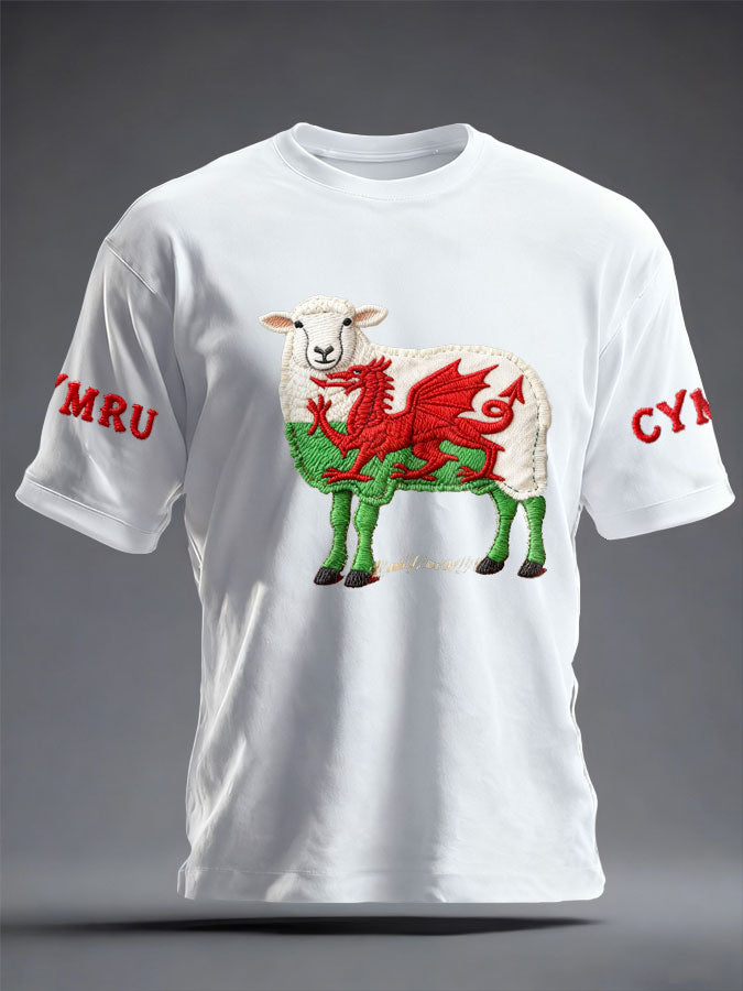 Men's Wales Welsh Rugby Lover Printed T-shirt