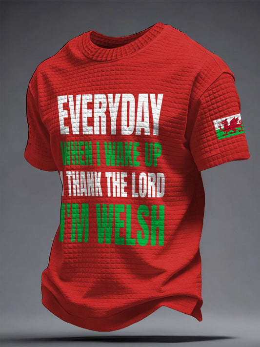 Men's s Wales Welsh Rugby Lover Dragon Art Printed T-shirt