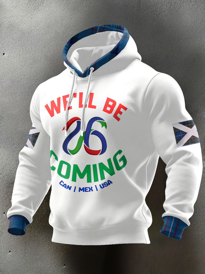 Men's Scotland Football Lover Tartan Army Printed Hoodie