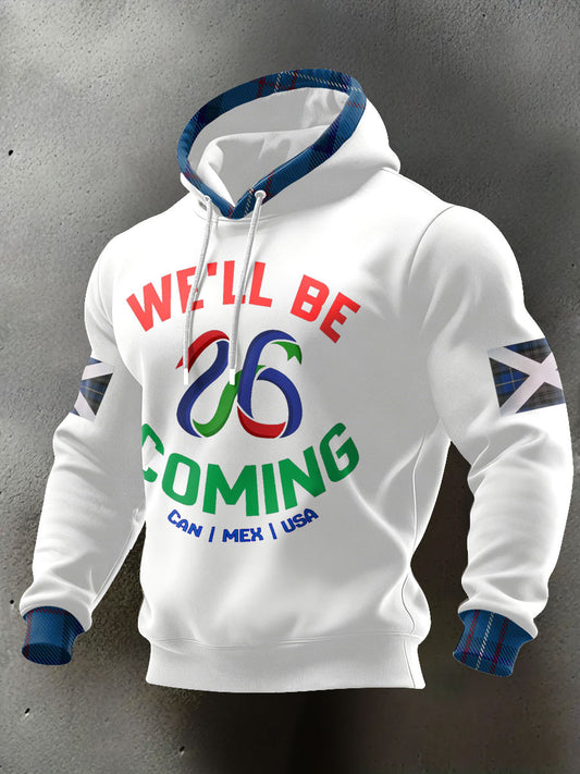 Men's Scotland Football Lover Tartan Army Printed Hoodie