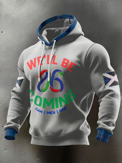 Men's Scotland Football Lover Tartan Army Printed Hoodie