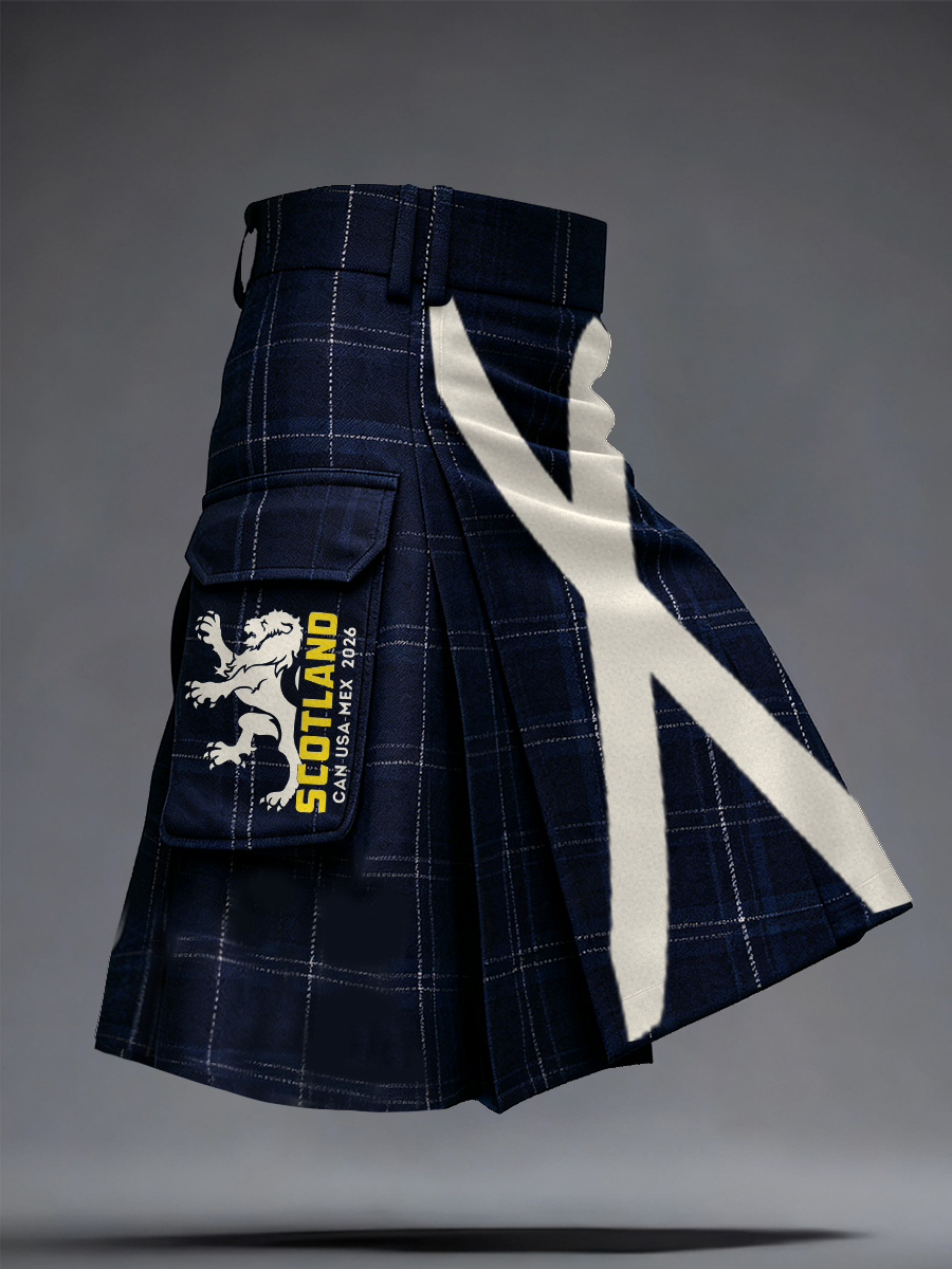 Unisex Scotland Football Lover Printed Kilt Skirt
