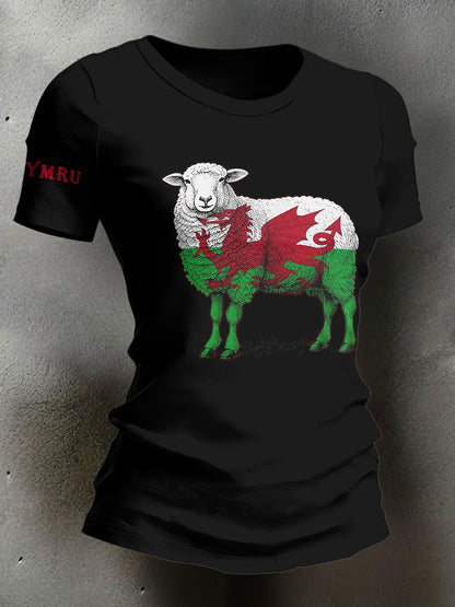 Women's Wales Welsh Rugby Lover Printed T-shirt