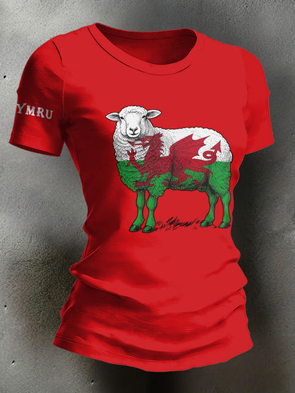 Women's Wales Welsh Rugby Lover Printed T-shirt