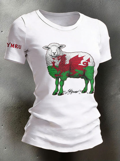 Women's Wales Welsh Rugby Lover Printed T-shirt