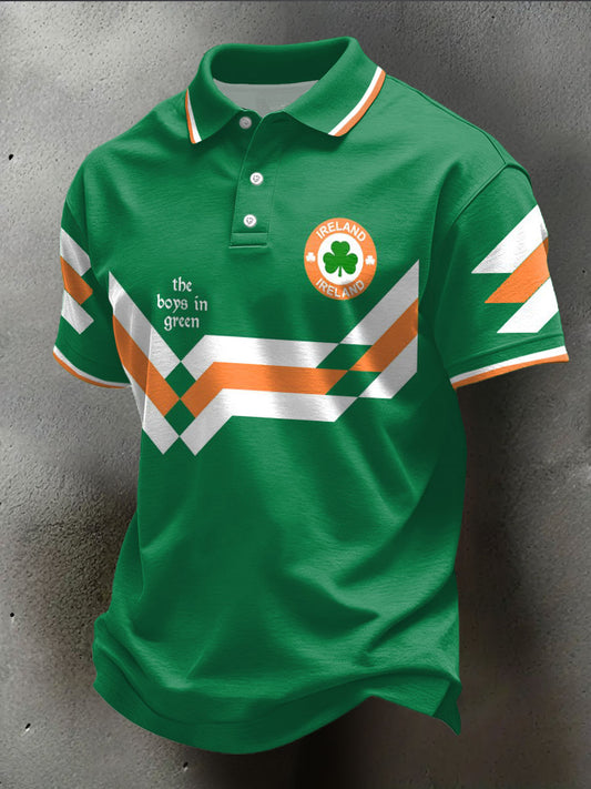 Men's Ireland Rugby Lover Printed Casual Tops