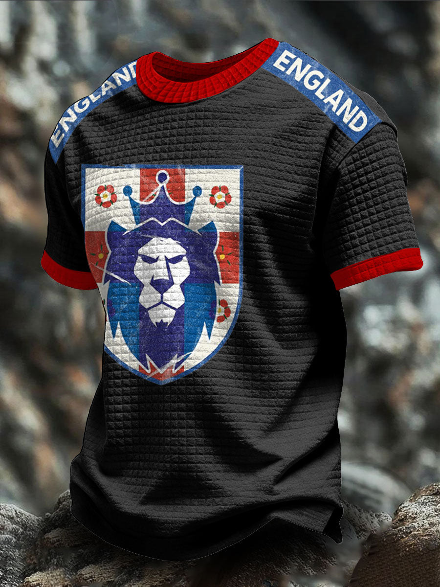 Unisex England Rugby Lover Roses Art Printed T-shirt