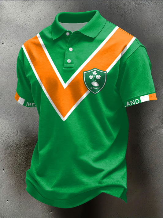 Men's Ireland Rugby Lover Printed Casual Tops