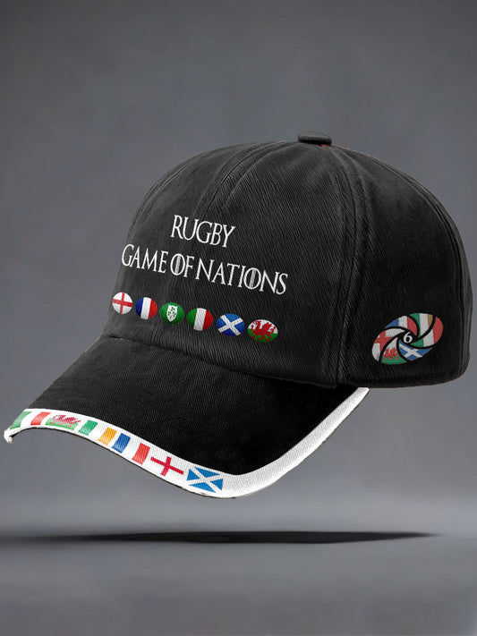 Unisex Nations of Rugby Lover Printed Hat