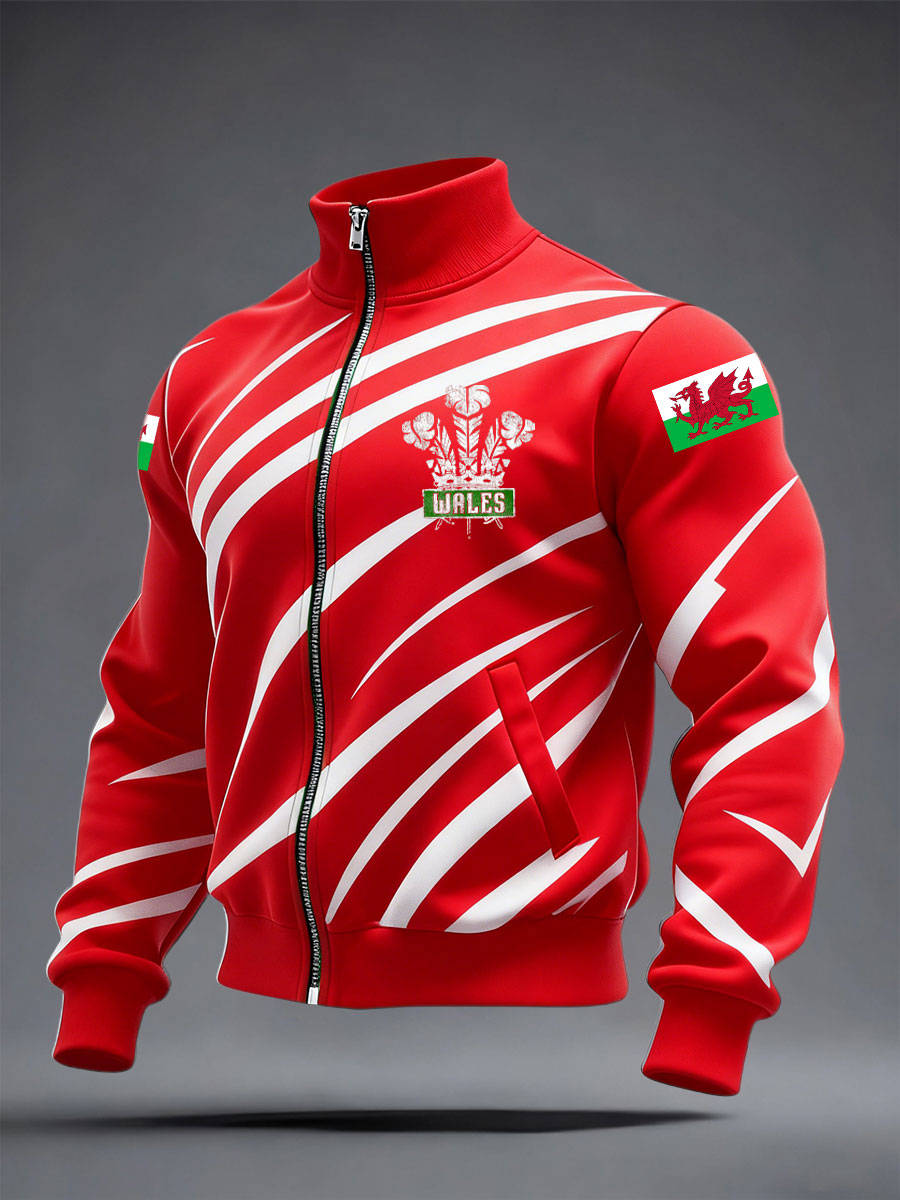 Men's Welsh Rugby Lover Printed Coat