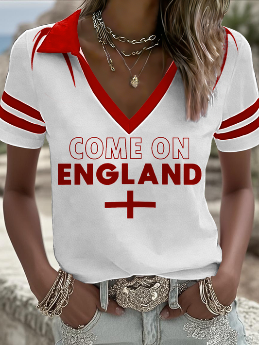 Women's England Rugby Lover Printed Tops