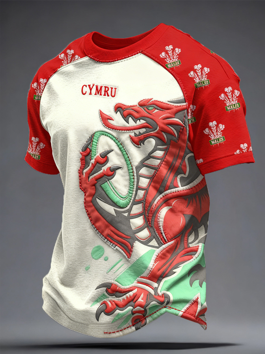 Men's Welsh Rugby Lover Printed T-shirt