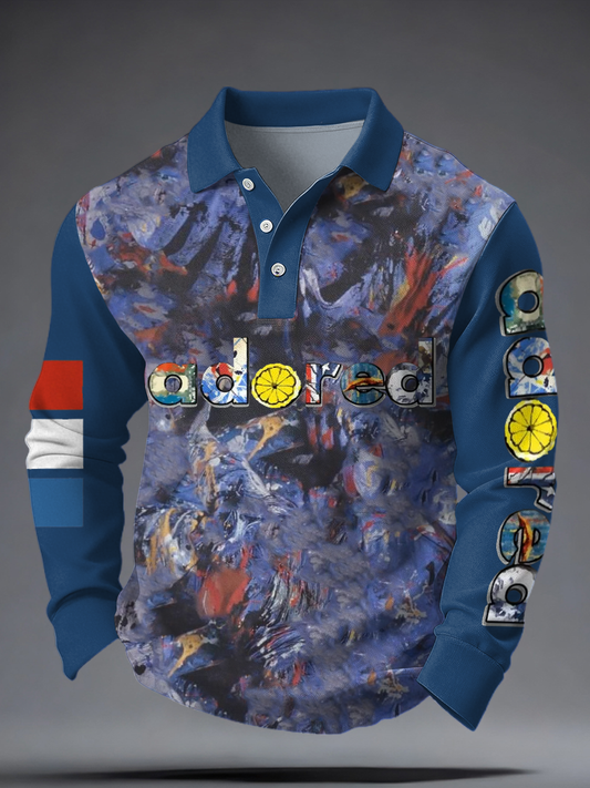 Men's Lemon Roses Music Lover Printed long sleeve shirt