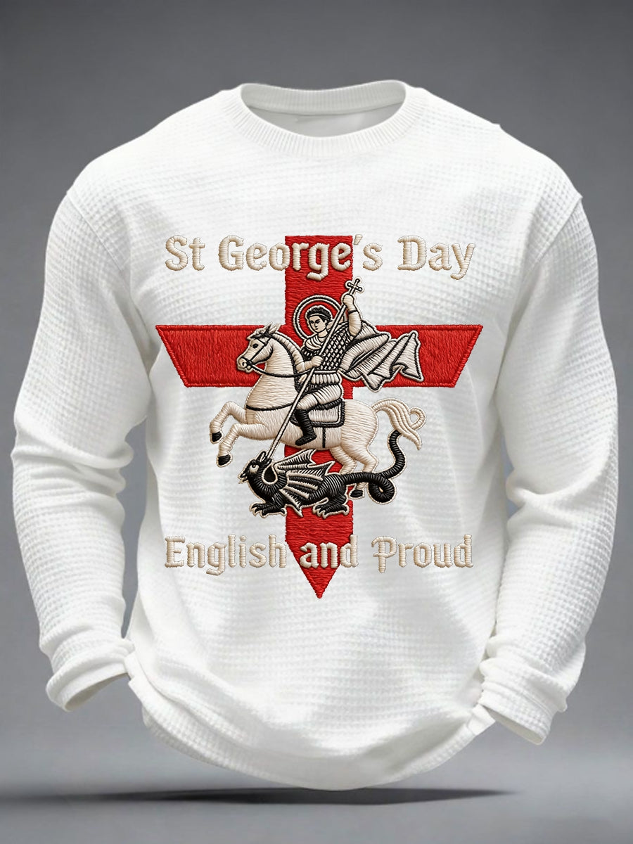 Men's St George's Day Waffle Long Sleeve T-Shirt