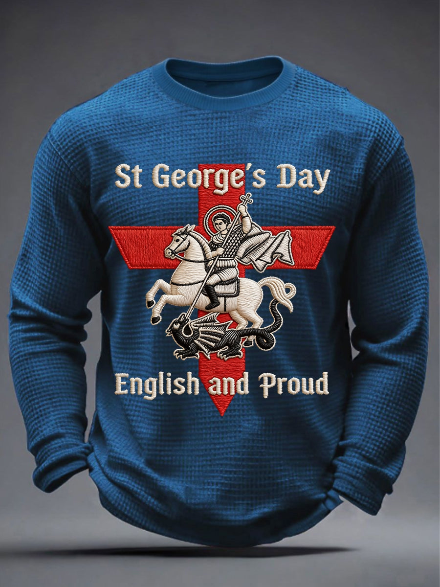Men's St George's Day Waffle Long Sleeve T-Shirt