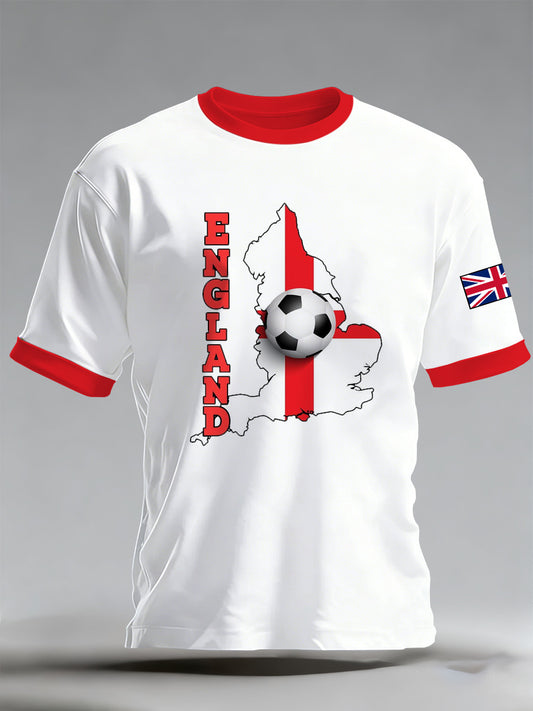 Men's 2026 World Cup Uk Support Printed Fan T-Shirt