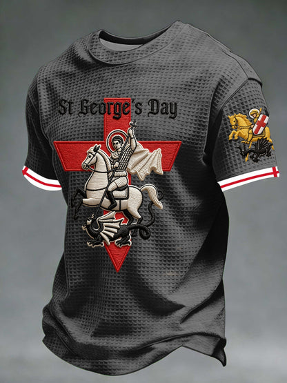 Men's St George's Day Waffle Short Sleeve T-Shirt