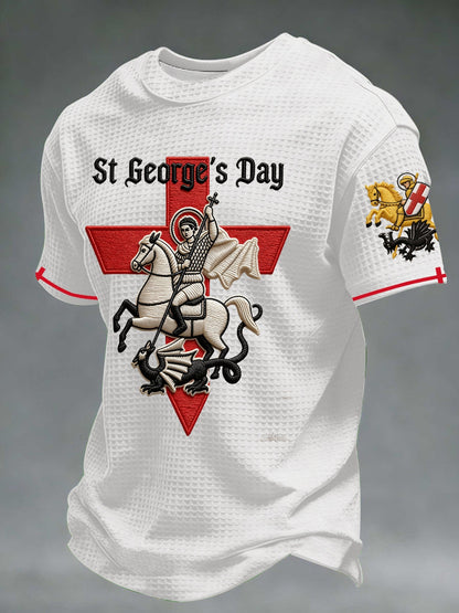 Men's St George's Day Waffle Short Sleeve T-Shirt