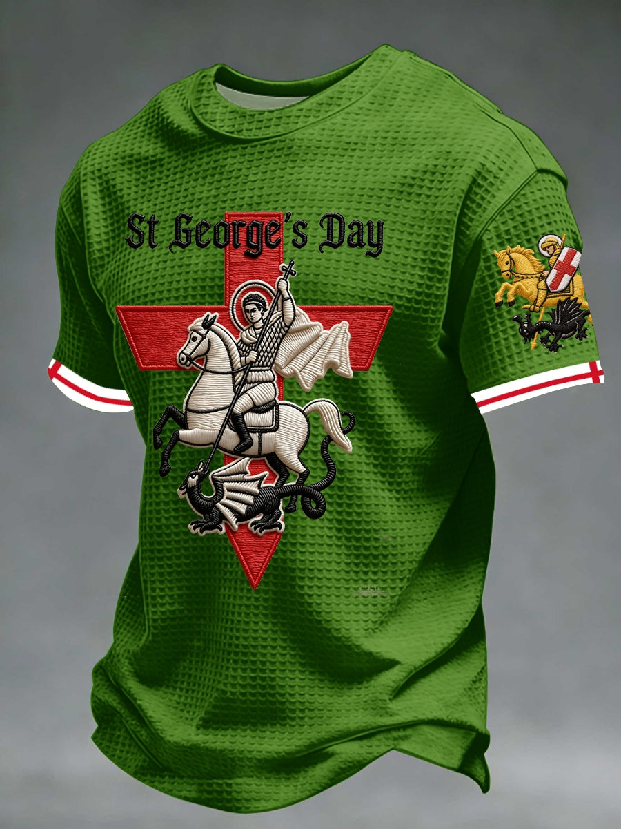 Men's St George's Day Waffle Short Sleeve T-Shirt