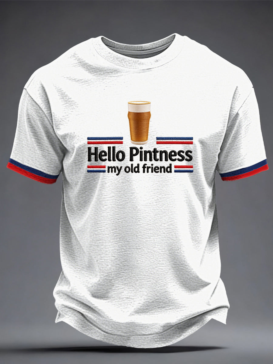 Men's Hello Pintness My Old Friend Printed T-shirt