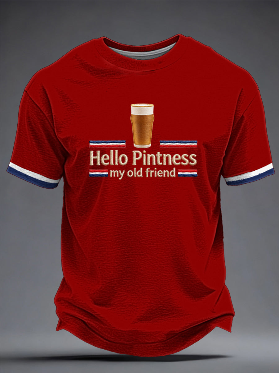 Men's Hello Pintness My Old Friend Printed T-shirt