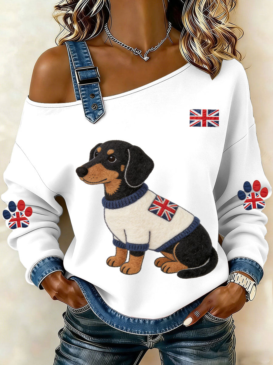 Women's UK Dachshund Waffle Tops