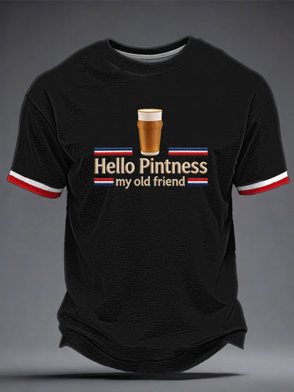 Men's Hello Pintness My Old Friend Printed T-shirt