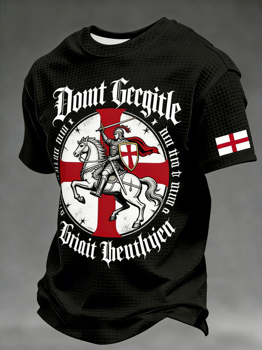 Retro St George's Day Casual Waffle T-Shirt