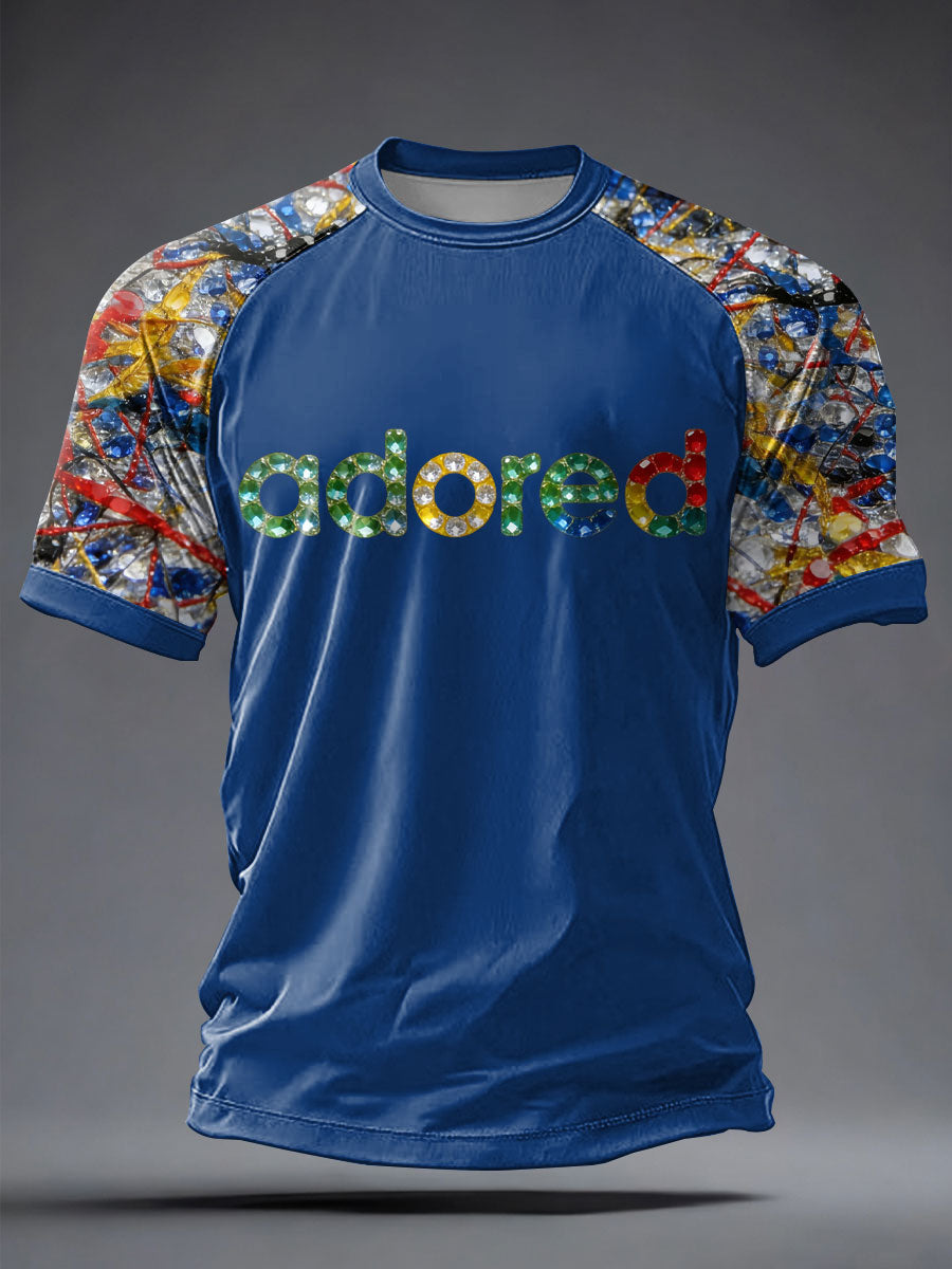 Men's Lemon Roses Music Lover Printed short sleeve t-shirt