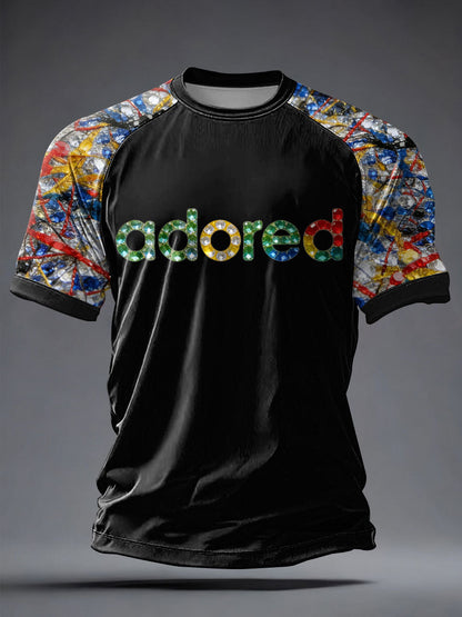 Men's Lemon Roses Music Lover Printed short sleeve t-shirt