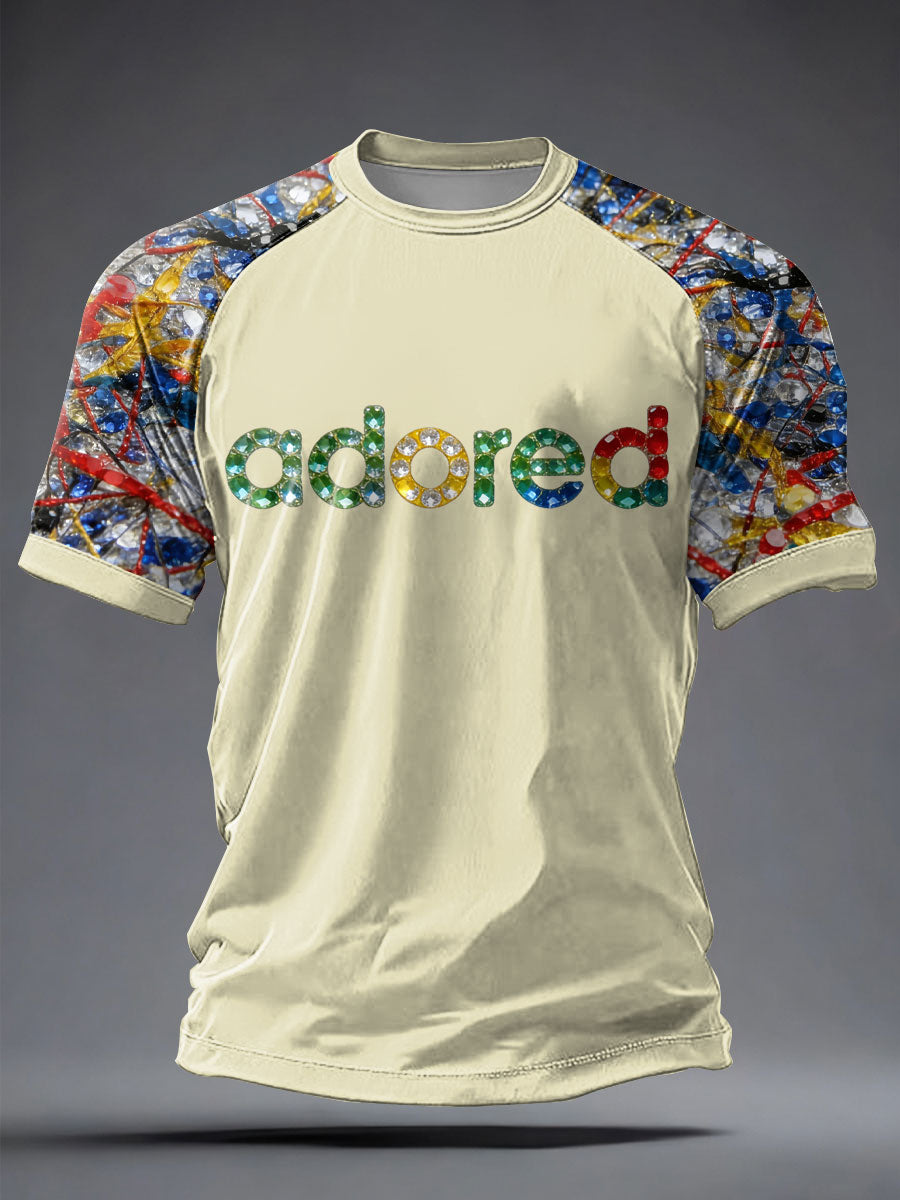 Men's Lemon Roses Music Lover Printed short sleeve t-shirt