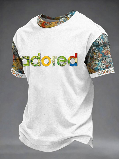 Men's Lemon Roses Music Lover Printed short sleeves t-shirt