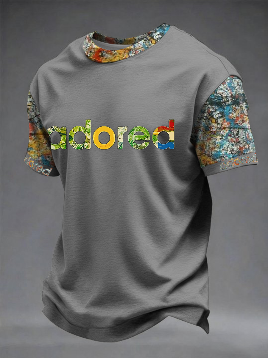 Men's Lemon Roses Music Lover Printed short sleeves t-shirt