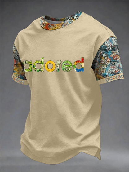 Men's Lemon Roses Music Lover Printed short sleeves t-shirt