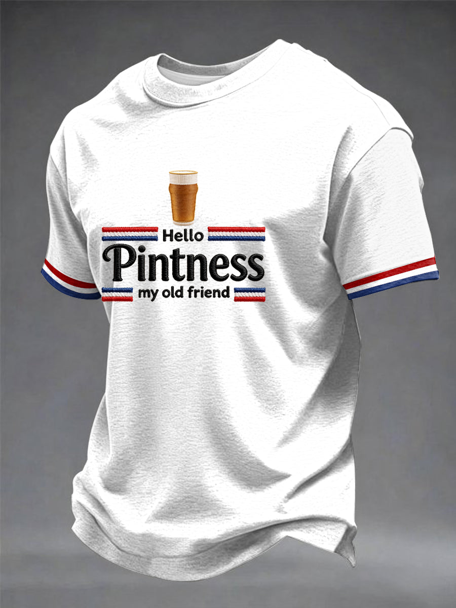 Men's Hello Pintness My Old Friend Printed T-shirt