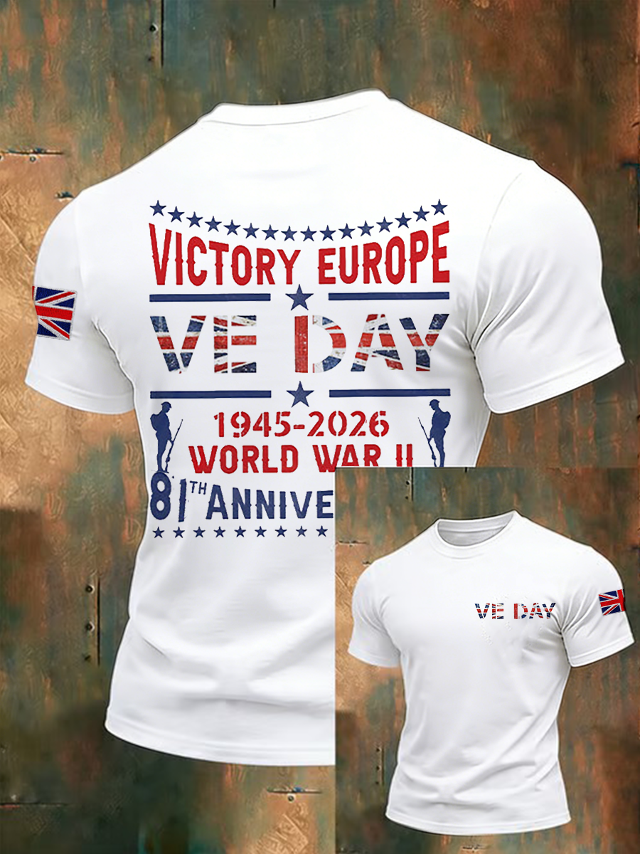 Men's Victory In Europe Day Short Sleeves T-shirt