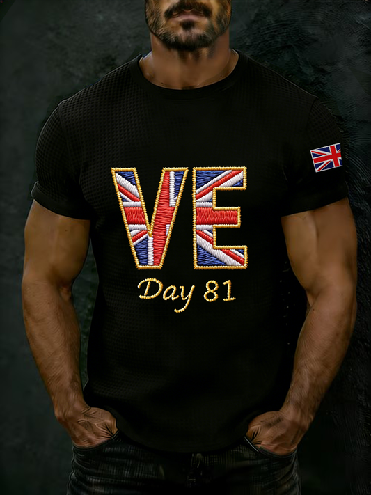 Men's Victory In Europe Day Waffle Short Sleeve