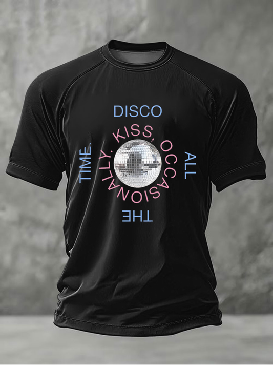 Men's Kiss All the Time Disco Occasionally Short Sleeve T-shirt