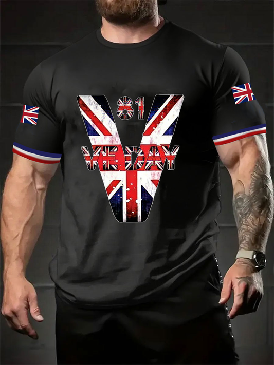 Men's Victory In Europe Day Short Sleeves T-shirt