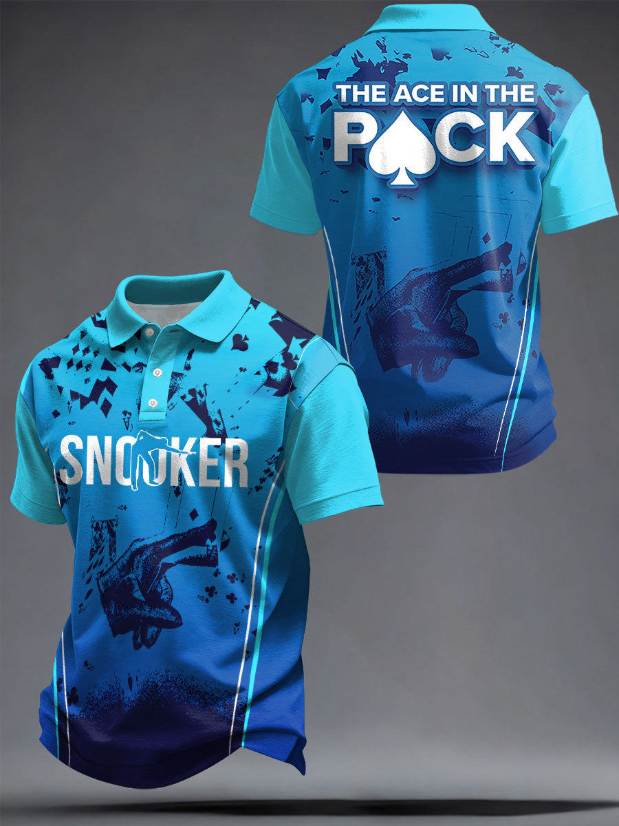 Men's Snooker Lover Printed Casual Tops