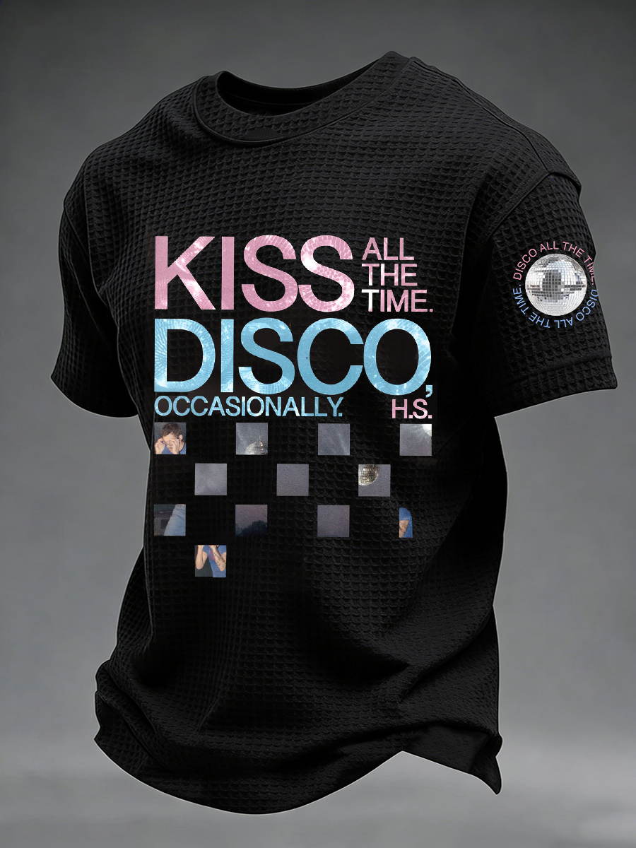 Men's Kiss All the Time Disco Occasionally Waffle Short Sleeve