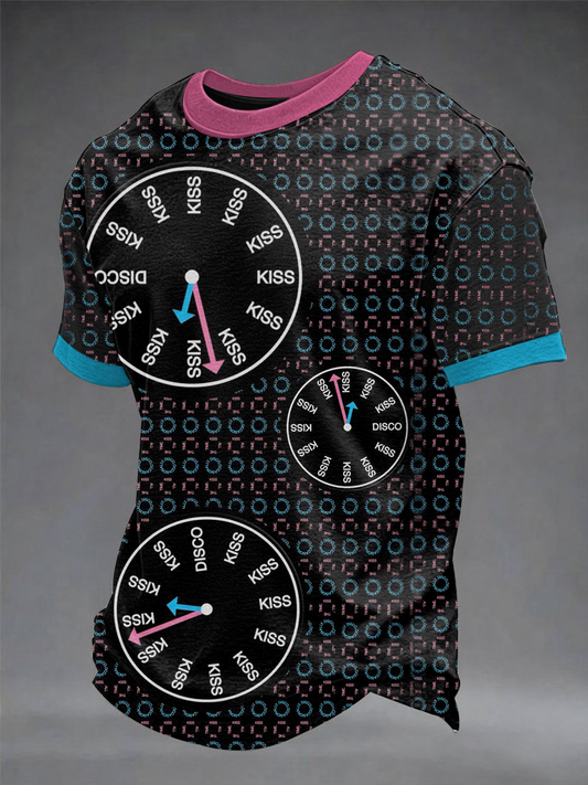 Men's Kiss All the Time Disco Occasionally Short Sleeves T-shirt