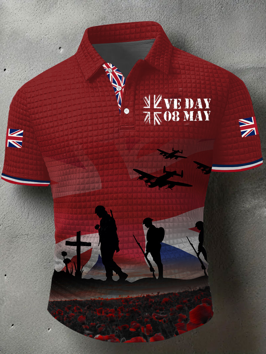 Men's Victory In Europe Day Short Sleeve Shirt