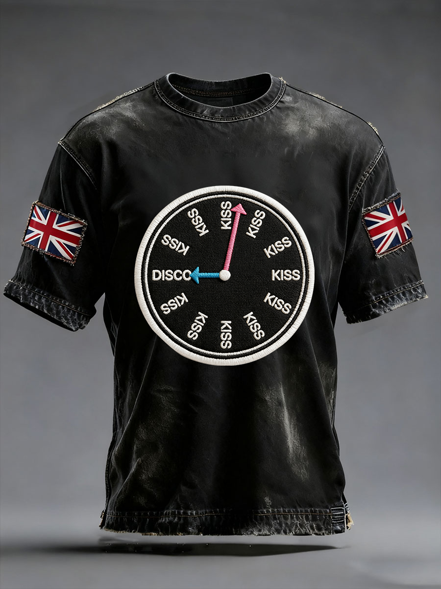 Men's Kiss All the Time Disco Occasionally Short Sleeves T-shirt