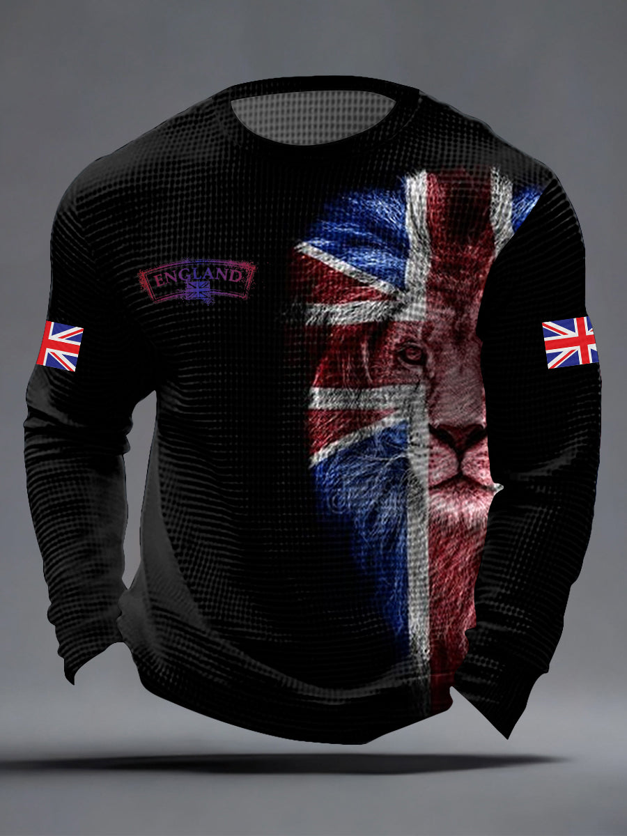 Men's Vintage British Lion Waffle Top